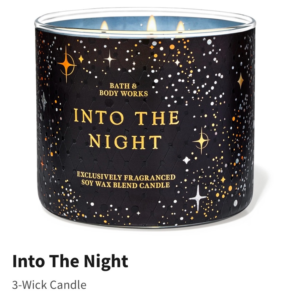 🆕BATH & BODY WORKS 3 WICK CANDLE/ INTO THE NIGHT